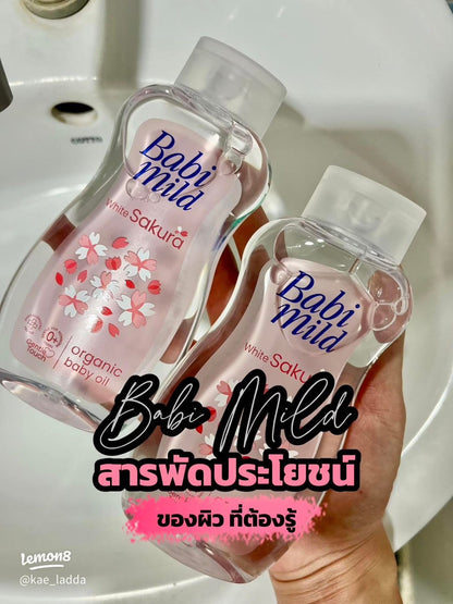 Babi Mild White Sakura Organic Baby Oil 200ml