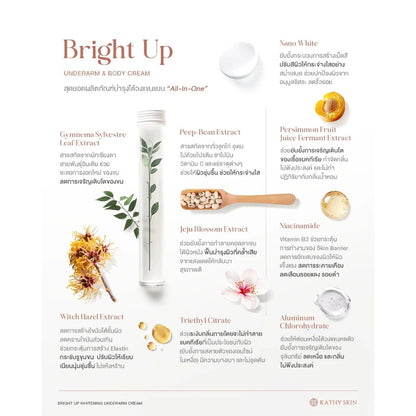 KATHY AMREZ Bright Up Underarm &amp; Body Cream 30g เคธี แอมเร็ซ เซรั่มรักแร้สูตรเข้มข้น