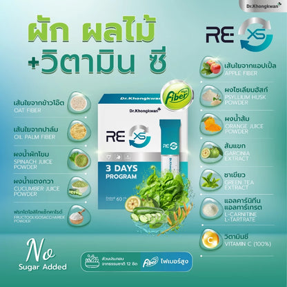 RE XS 3 Day Program Dr.khongkwan รีเอ็กซ์เอสดร.ของขวัญ 1 กล่องมี 3 ซอง